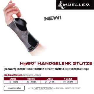MUELLER Hg80 Handgelenk Stütze,  M / Inhalt 1 Stück
