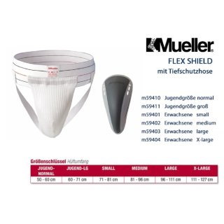 MUELLER Flex Shield mit Tiefschutzhose,  S / Inhalt 1 Stück