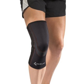 MUELLER Kniebandage ohne Patellaöffnung, atmungsaktiv, schwarz,  S / Inhalt 1 Stück