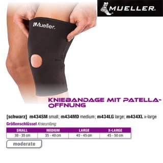 MUELLER Kniebandage mit Patellaöffnung,  L / Inhalt 1 Stück