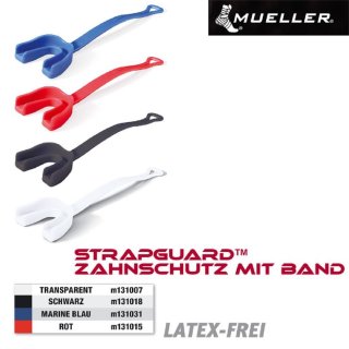 MUELLER Strapguard Zahnschutz mit Band,  Rot / Inhalt 1 Stück