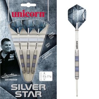 Unicorn Silver Star Gary Anderson Steel Darts,  21 Gr. / Inhalt 1 Stück