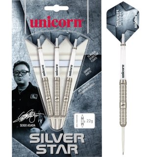 Unicorn Seigo Asada Silver Star Steel Darts,  22 Gr. / Inhalt 1 Stück