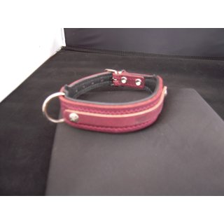 Halsband burgund Echtleder, Style und Fashion, verschiedene Größen, viele Farben, Deluxe