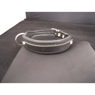 Halsband schwarz Echtleder, Style und Fashion, verschiedene Größen, viele Farben, Deluxe