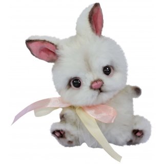 Gefülltes Kaninchen Jule junior 15 cm Plüsch weiß/rosa