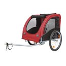 Hundefahrrad-Anhänger 75 x 63 x 68 cm Polyester/Stahl rot
