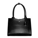 Business bag Midi croco black- 14&quot;, made from NIVODUR
