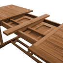 Esstisch ausziehbar Parma Teak Massivholz - Breite: 100 cm - Länge: 180 bis 240 cm