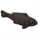 Steinfigur Glücksbringer Fisch Lakhnau Anthrazit - Breite x Tiefe x Höhe: 13 x 40 x 16 cm