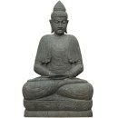 Basanit Skulptur Sitzender Buddha Morena - Höhe x Tiefe x Breite: 155 x 57 x 88 cm