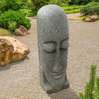 Naturstein Moai Figur Ozhukarai - Höhe x Tiefe x Breite: 120 x 30 x 30 cm