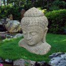 Naturstein Büste Buddha Mau - Höhe x Tiefe x Breite: 100 x 50 x 88 cm