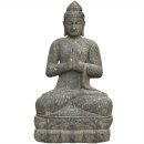 Garten Steinfigur Buddha Sambhal mit Anjali Geste - Höhe x Tiefe x Breite: 152 x 66 x 78