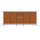 225 cm Sideboard Carmelo Teakholz Outdoorküche - A-Ware/B-Ware: A-Ware