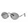 Sonnenbrille oval randlos Kat. 3 silber/grau