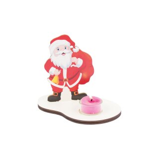 Weihnachtsdeko Nikolaus mit Kerze