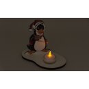 Weihnachtsdeko Pinguin mit LED