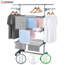 Herzberg 3-stufiger Wäscheständer Zum Trocknen Von Kleidung Grau