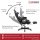 Herzberg HG-8083: Dreifarbiger Gaming- und Bürostuhl mit linearem Akzent Red