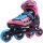 Inline-Skates Fast Semi-Softboot Verstellbar Rosa/Blau Größe 38-41