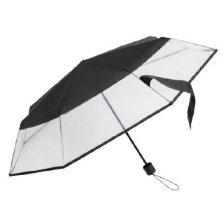 Regenschirm 24 X 90 Cm Stahl/Polyester Schwarz/Transparent