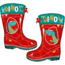 Regenstiefel Dino Junior Pvc/Textil Rot/Türkis...