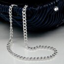 Kette 3mm Flachpanzerkette diamantiert Silber 925 19cm