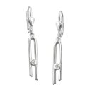 Ohrbrisur Ohrhänger Ohrringe 37x4mm mit Zirkonia...