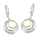 Ohrbrisur Ohrhänger Ohrringe 30x14mm Kreise bicolor...