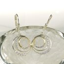 Ohrbrisur Ohrhänger Ohrringe 30x14mm Kreise bicolor...