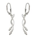 Ohrbrisur Ohrhänger Ohrringe 40x5mm Zirkonia...