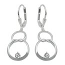 Brisur 36x13mm Doppelkreis Acht mit Zirkonia...