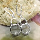 Brisur 36x13mm Doppelkreis Acht mit Zirkonia...