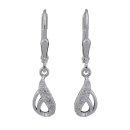 Ohrbrisur Ohrhänger Ohrringe 25x6mm Tropfen mit...