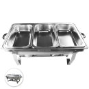 Herzberg HG-8022-3: Professionelle Chafing Dish - 3...