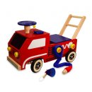 Trolley/Schiebewagen Feuerwehr Junior rot/blau