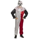 Psycho Clown Kostüm Herren schwarz/rot/weiß...