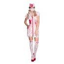 horror Krankenschwester Kostüm Damen weiß/rot Größe 36/38 (S)