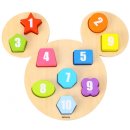 Mickey Mouse Zahlenpuzzle aus Holz, 11-teilig
