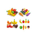 Spielzeug-Schnitzset Holz Obst und Gemüse