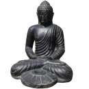 Steinskulptur Sitzender Buddha Rajarhat Teelichthalter 50cm