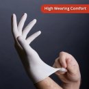 Master Gloves: Packung mit 100 gepuderten Latex-Einweghandschuhen - Größe L