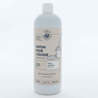 Flüssige Schwarze Seife - Ohne Duft, 1 Liter