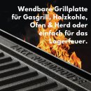 Flexible Gusseisen Grillplatte Universal Lagerfeuer Feuerstelle JAXX ROADHOUSE