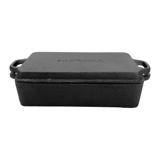 Kombi 2in1 Casserole aus Gusseisen 22x13x5 cm + Deckel 22x13x2 cm