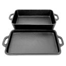 Kombi 2in1 Casserole aus Gusseisen 22x13x5 cm + Deckel 22x13x2 cm
