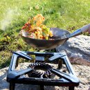 Hockerkocher-Set (klein) mit Stahl-Wok Ø 30 cm -...