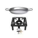 Hockerkocher-Set (klein) mit Paella Pfanne Stahl Ø...