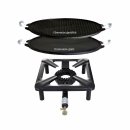 Hockerkocher-Set (klein) mit Gussgrillplatte light...